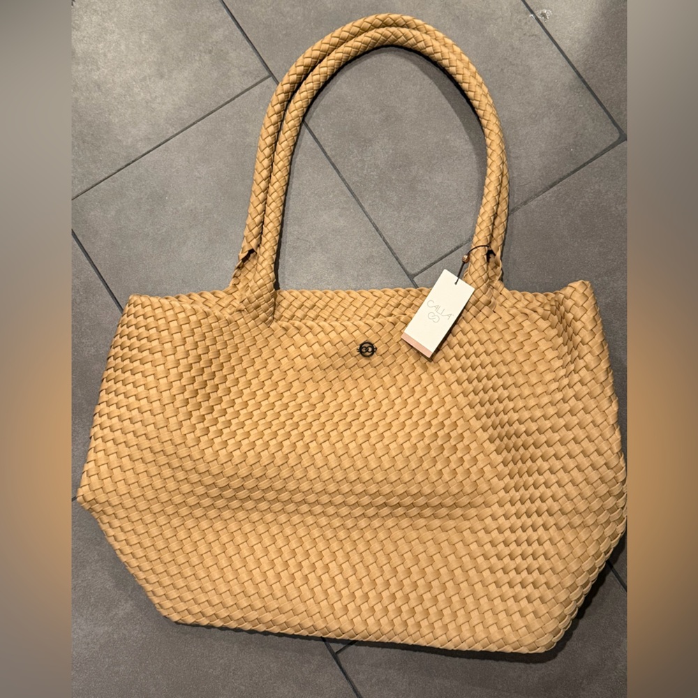 Calia swim neopreme Woven Tan Tote Bag